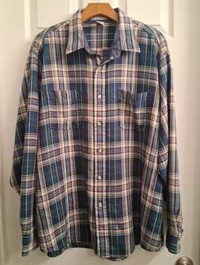 Vintage Windridge Button Down Plaid Shirt XL